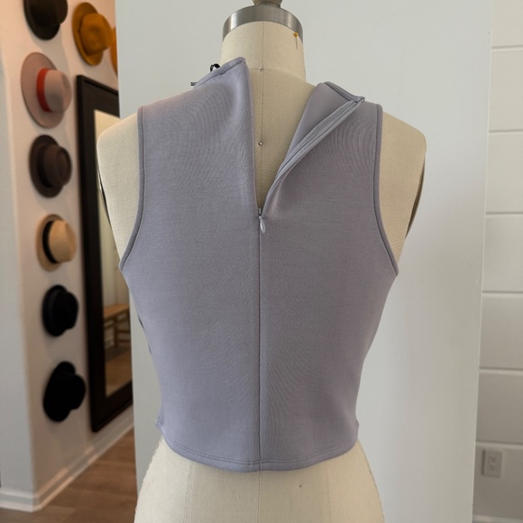 EA7 EMPORIO ARMANI Womans Gray GA Logo Stretch Tank Top Lg/Sm, 3D2K6A - Picture 5 of 12